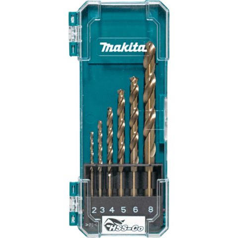 MAKITA 牧田 D-75758 含鈷金屬金屬直柄鑽頭組 金屬鑽頭 6支組