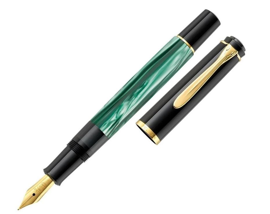 Pelikan 百利金 德國   Classic M200鋼筆-綠色大理石 活塞上墨