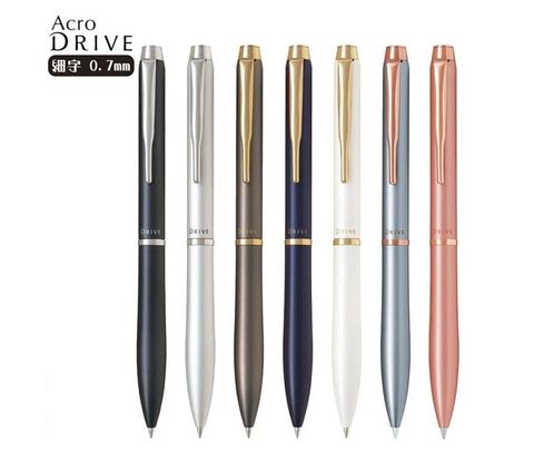 日本 Pilot百樂 Acro DRIVE 金屬輕油原子筆(BDR-3SR)筆芯 黑 0.7mm