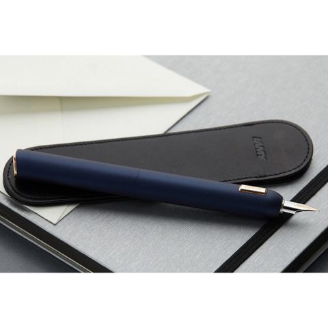 德國 LAMY DIALOG CC 焦點系列 14K金尖 鋼筆(DARKBLUE 玫瑰金霧藍款)