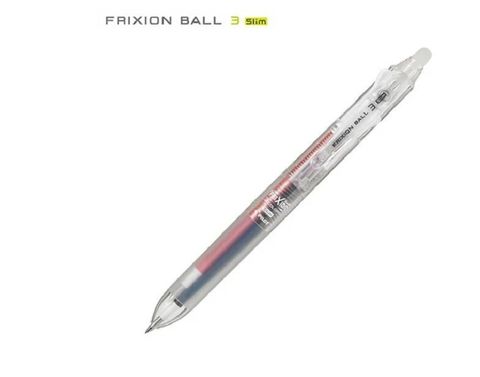 PILOT 百樂 最夯系列  FriXion Ball Slim 0.38mm透明三色按鍵魔擦筆(LKFBS-60UF)