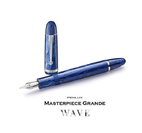 PENLUX 豪彼 Masterpiece GRANDE BLUE WAVE 藍色海波 活塞上墨鋼筆