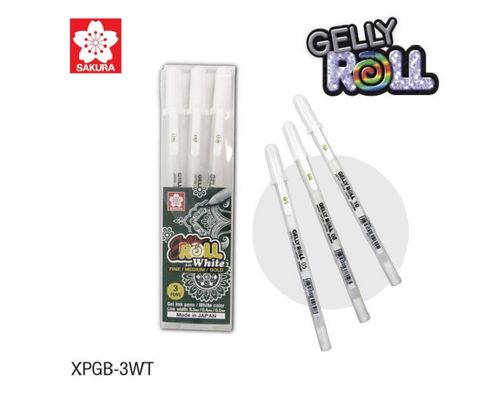 SAKURA 櫻花 日本   GELLY ROLL White 白色證券筆 高光筆 牛奶筆 防水不退色(XPGB-3WT)