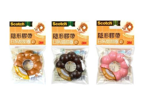 3M Mister Donut 波堤甜甜圈膠台(810BD)附隱形膠帶