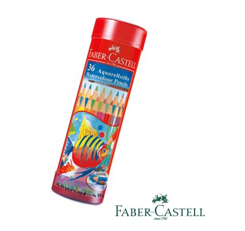 Faber-Castell 輝柏 兒童水彩色鉛筆-36色精緻棒棒筒(115936)