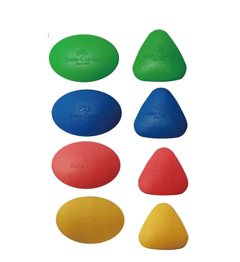 Faber-Castell輝柏 可愛貝貝橡皮擦-橢圓形/三角形(189024/189020)顏色隨機