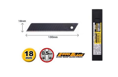 日本進口 OLFA 大型15截超銳黑刃美工刀片(LBBD-10) 10片裝