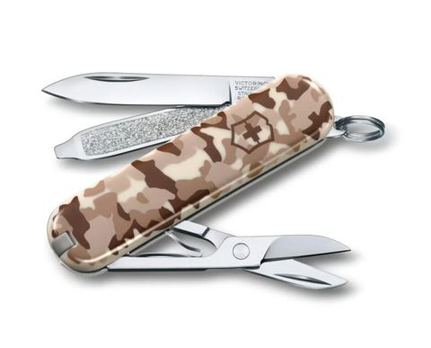 VICTORINOX 維氏 瑞士  Classic SD Camouflage 駝色迷彩 7用瑞士刀(0.6223.941)