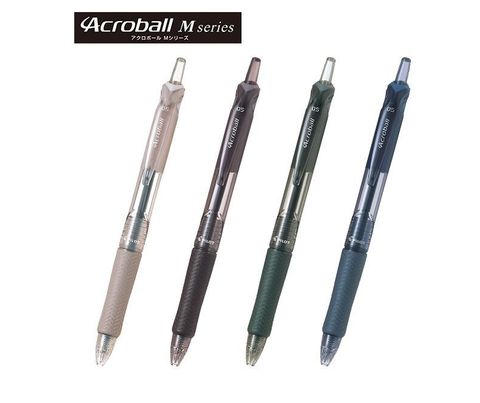 PILOT 百樂 Acroball M系列輕油舒寫筆0.5mm 黑芯(BAB-15EF-M)輕油筆 特殊輕油墨 暢快舒寫