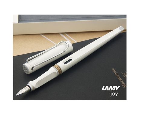 LAMY 德國  Joy喜悅系列-白色鋼筆(15)美術書法筆尖1.1/1.5/1.9mm 書寫藝術文字