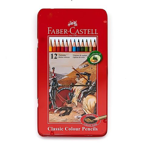 Faber-Castell 輝柏 德國  油性彩色鉛筆12色鐵盒裝(115844)