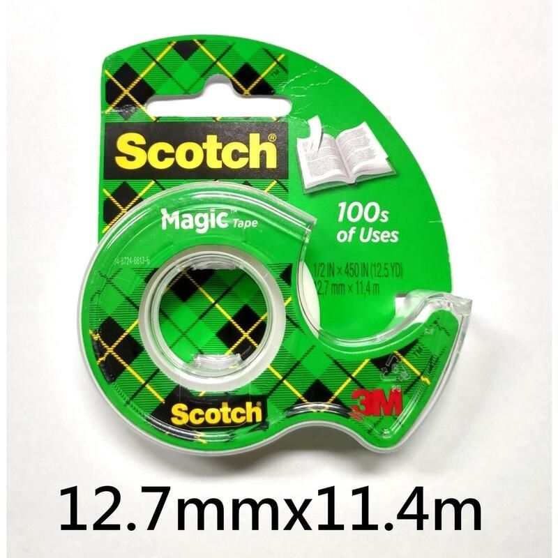 3M  Scotch 隱形膠帶附輕便膠台(NO.104A)12.7mmx11.4m