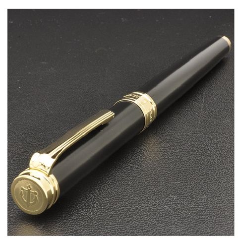 SAILOR 寫樂 日本  Barcarolle 14K 金屬霧面黑金夾鋼筆(11-1528)金屬LOGO有質感