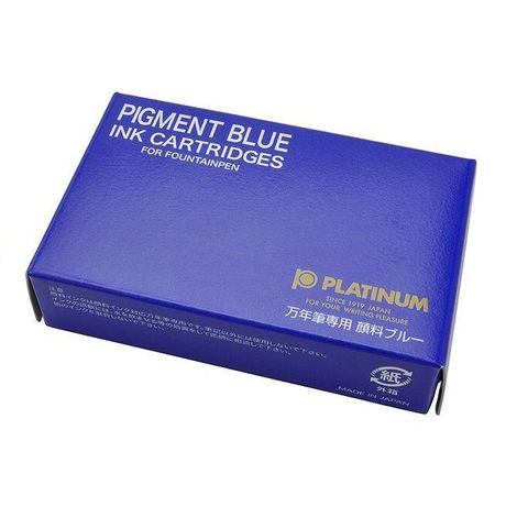 Platinum 白金 牌 鋼筆用防水卡水/卡式墨水管 豔藍(SPG-500)PIGMENT BLUE