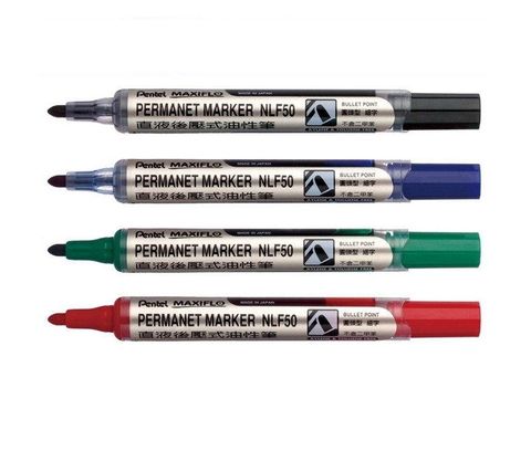 PENTEL飛龍 RoHS MAXIFLO 圓頭直液後壓式油性筆1.9mm(NLF50)