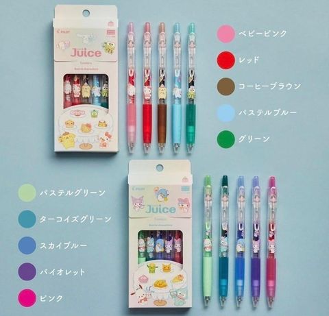 日本 PILOT百樂 Juice果汁筆 x Sanrio 三麗鷗 甜點派對系列 5色組 (LJUEFS235C)