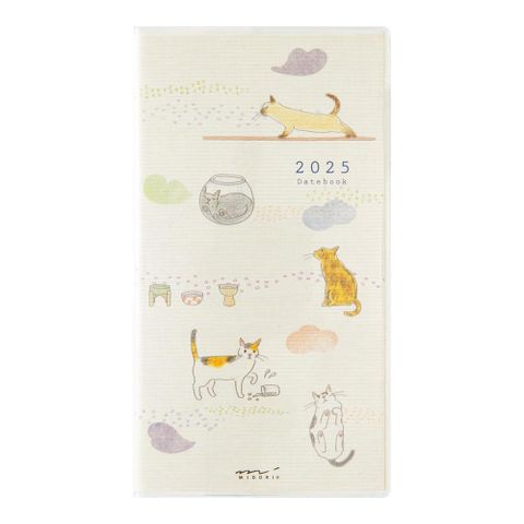 MIDORI POCKET DIARY 2025手帳長形(月間)