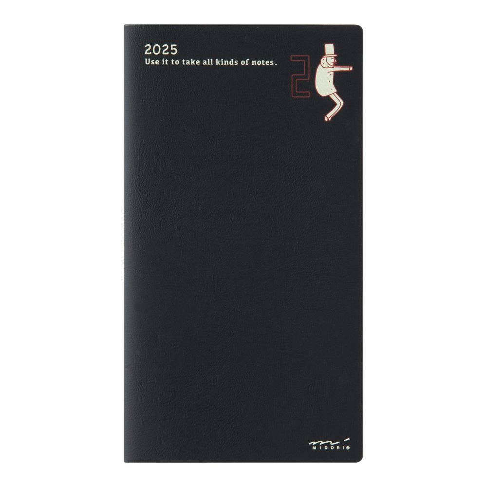 MIDORI POCKET DIARY 2025手帳長形(月間)