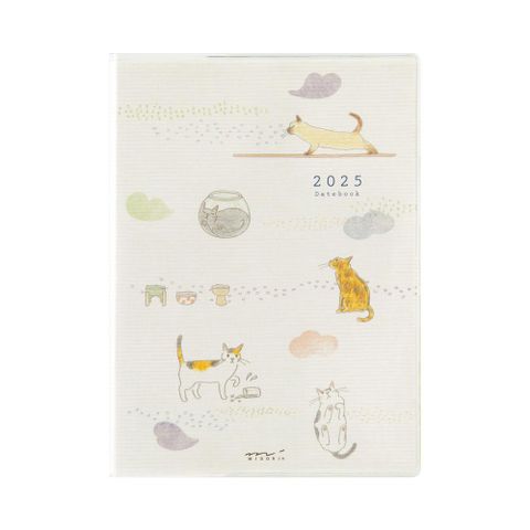 MIDORI POCKET DIARY 2025手帳(月雙週)A6