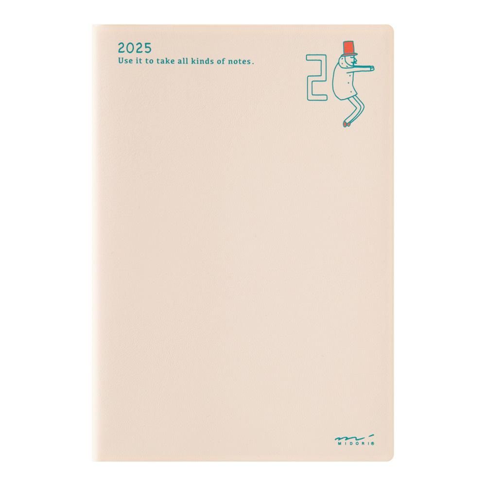 MIDORI POCKET DIARY 2025手帳(月單週)B6