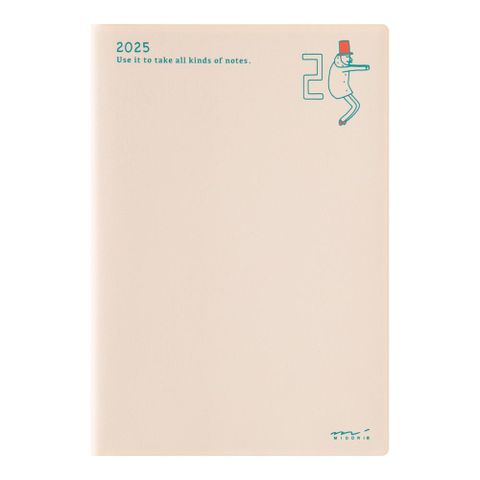 MIDORI POCKET DIARY 2025手帳(月單週)B6