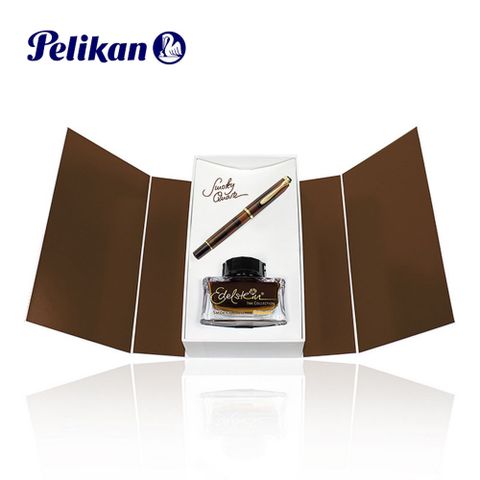 Pelikan 百利金 M200 鋼筆煙晶禮盒組附墨水 EF/F