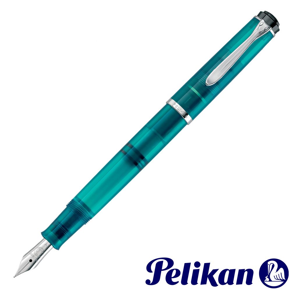 Pelikan 百利金 《年度逸彩 磷光石藍 鋼筆 墨水禮盒組》送原廠手提袋