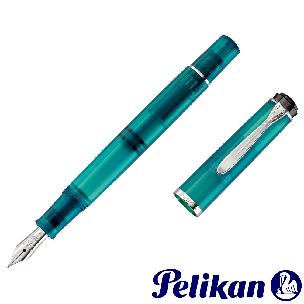 Pelikan 百利金 《年度逸彩 磷光石藍 鋼筆 墨水禮盒組》送原廠手提袋