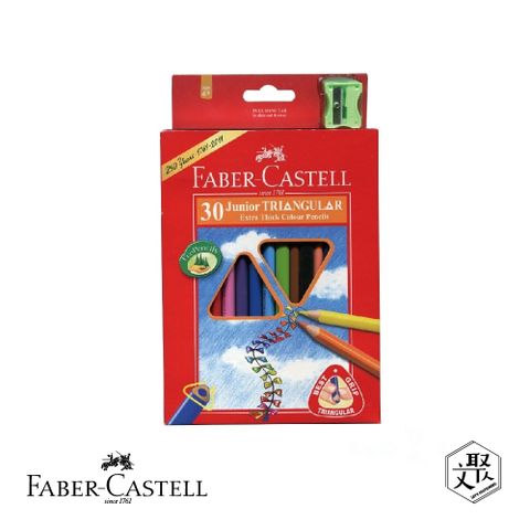 Faber-Castell 輝柏 Faber Castell 紅色系 大三角彩色鉛筆 - 30色 -2入原廠正貨