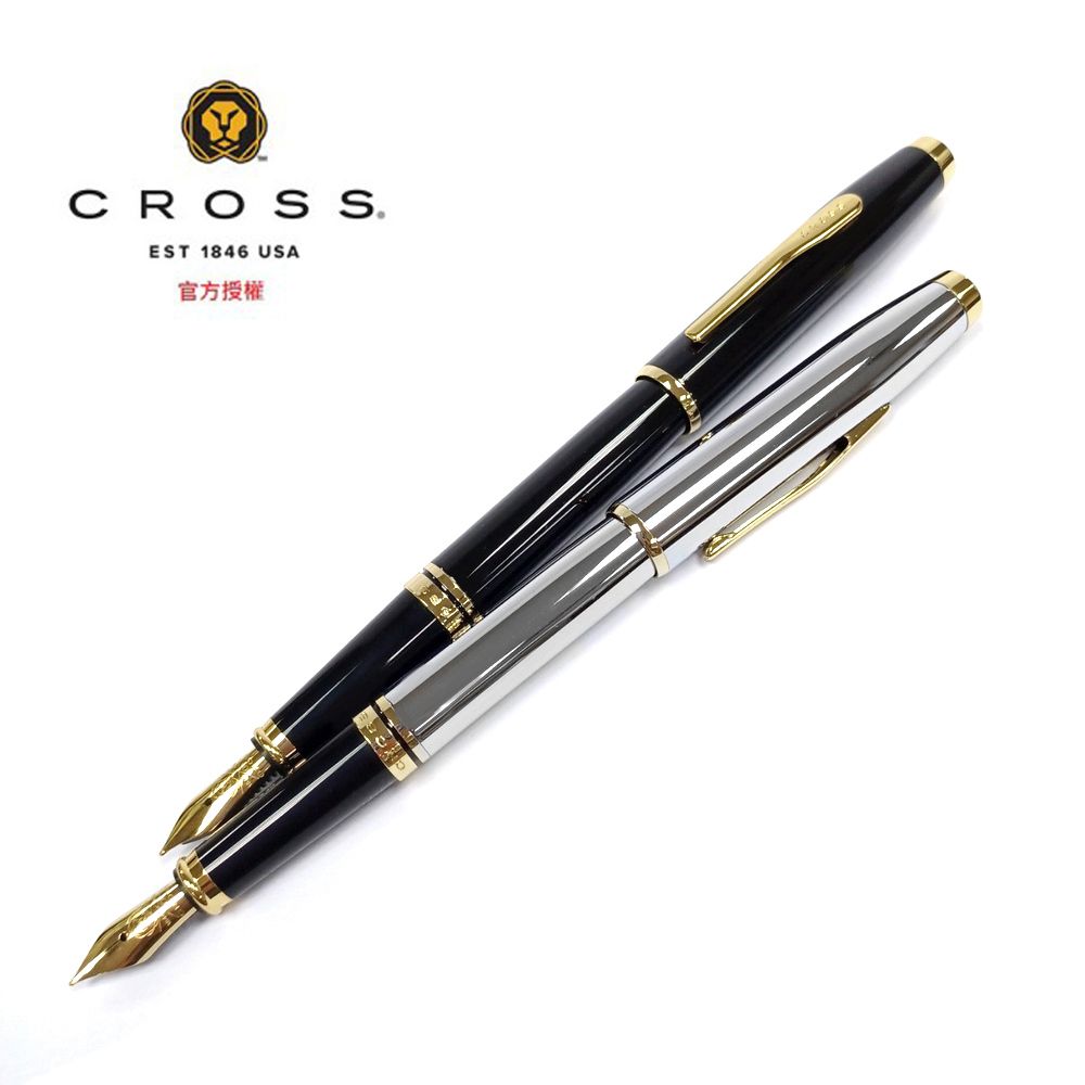 CROSS 高雲系列亮鉻金夾/黑琺瑯金夾鋼筆AT0666-2FF/AT0666-11FF 