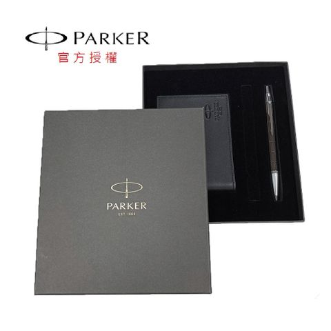 PARKER 派克 經典高級雙色流線原子筆+短夾禮盒