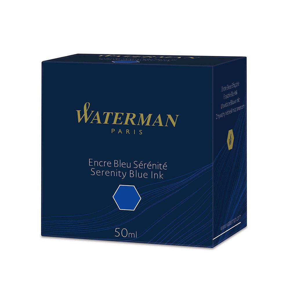 WATERMANPARIS      Encre Bleu SérénitéSerenity Blue Ink50ml