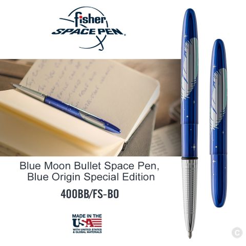 Fisher Space Pen-Blue Origin Special Edition 子彈型太空筆/藍色