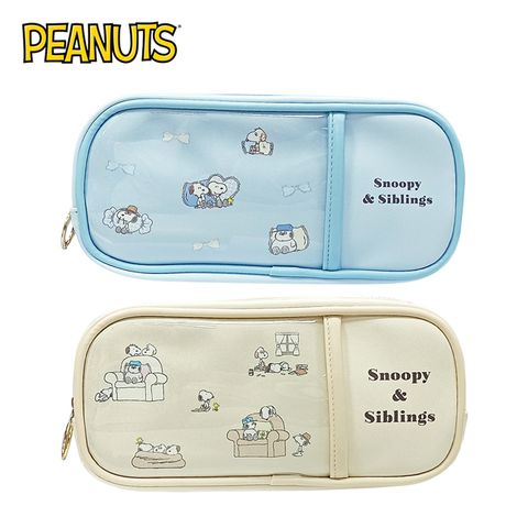 【日本正版】史努比 皮質 雙層筆袋 鉛筆盒 筆袋 PEANUTS 773735 773742