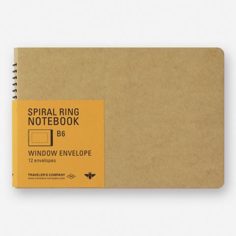 日本 TRC《SPIRAL RING 線圈筆記本》附窗信封筆記本 / B6 size