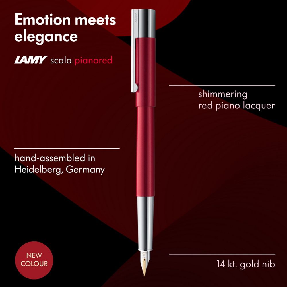 LAMY Scala 精粹系列 限量 鋼琴紅 鋼筆