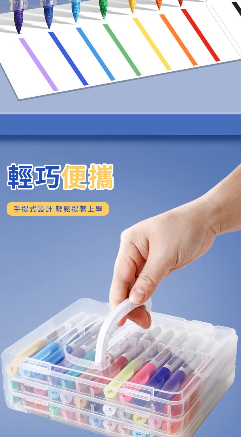 輕巧便攜手提式設計 輕鬆提著上學
