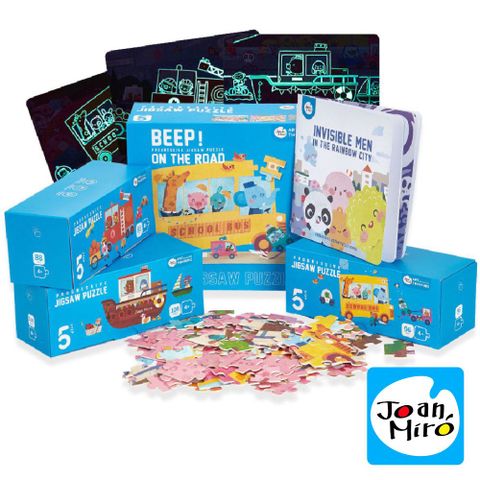 JoanMiro & JarMelo 原創美玩■漸進式拼圖-夜光交通款(88pcs+96pcs+108pcs) JM93790