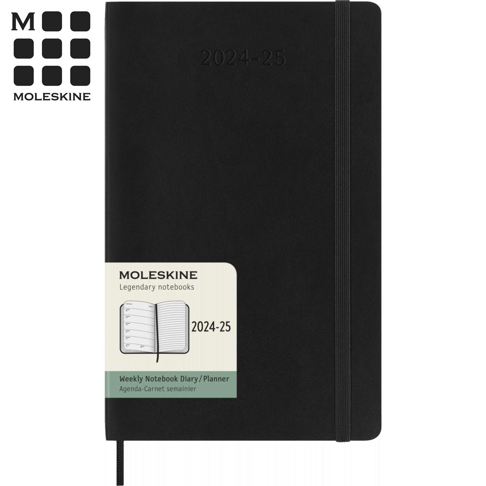 MOLESKINE  2024-2025經典週記手帳18M 軟皮-L型黑