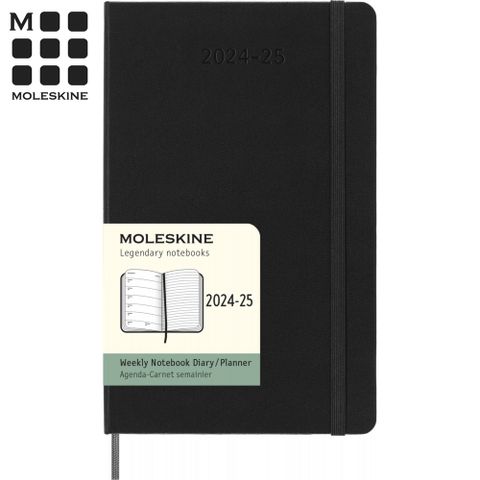 MOLESKINE 2024-2025經典週記手帳18M 硬殼-L型黑