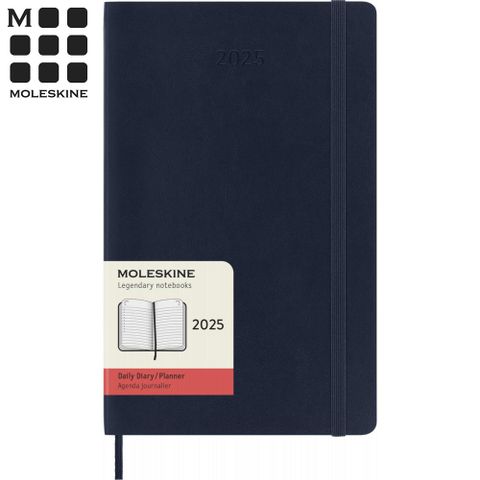 MOLESKINE 2025日記手帳12M 軟皮-L型寶藍