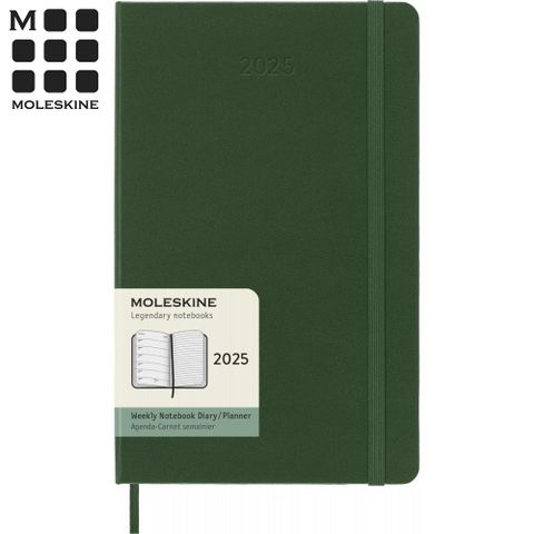 MOLESKINE 2025經典週記手帳12M 硬殼- L型綠