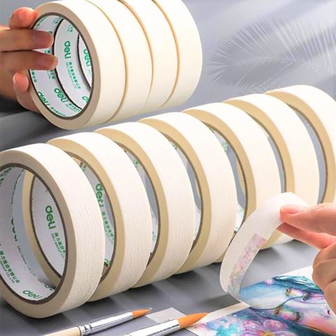 【5捲】美紋紙膠帶 矽利康膠帶 寬10mm 長5米 無殘膠遮蔽膠帶 紙膠帶