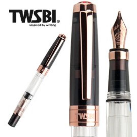 TWSBI 三文堂《580 系列鋼筆》透黑玫瑰金 II