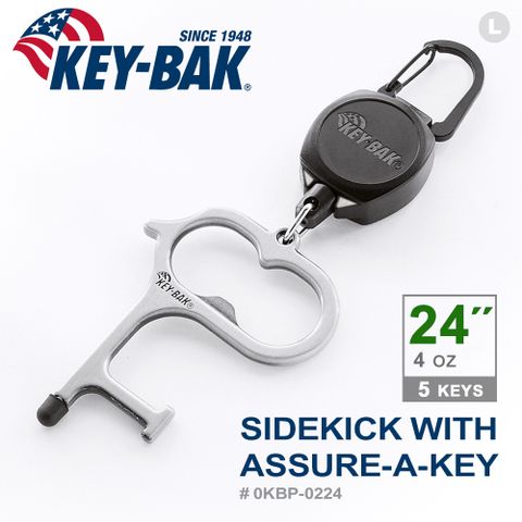 KEY-BAK SIDEKICK系列 24伸縮鑰匙圈+Assure-A-Key多功能指環 (#0KBP-0224)