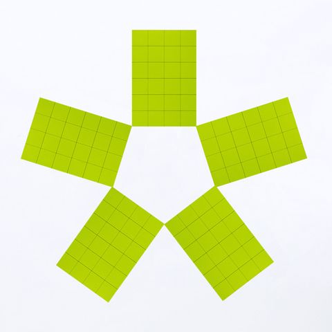3+ 彩色軟性磁鐵方塊 霓虹綠 0.8mm(厚)x2.5x2.5=24小塊/片 3片入