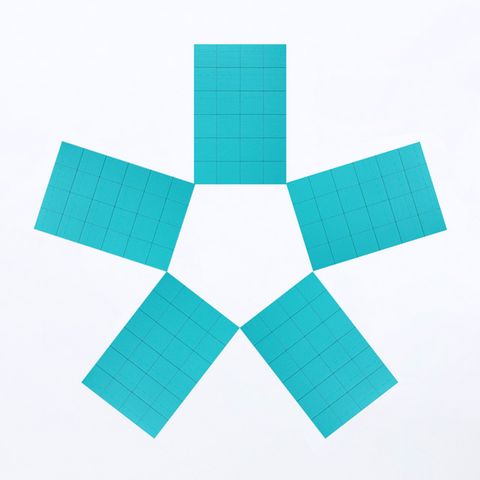 3+ 彩色軟性磁鐵方塊 霓虹粉藍 0.8mm(厚)x2.5x2.5=24小塊/片 3片入