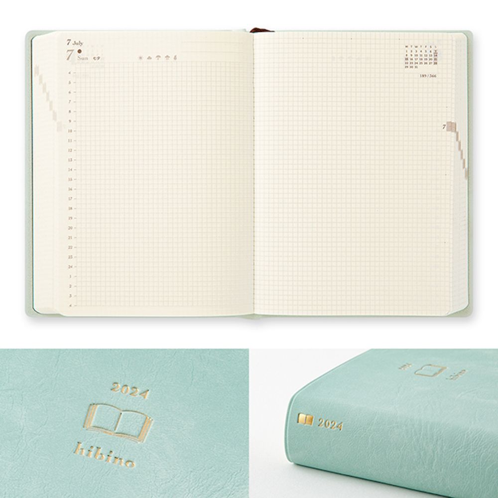 日本MIDORI《2024 年HIBINO Diary 一日二頁手帳》 - PChome 24h購物