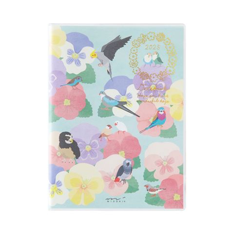 MIDORI 《2025 Pocket Diary 手帳 - 小鳥》A6 雙週曆