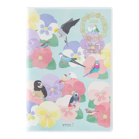 MIDORI 《2025 Pocket Diary 手帳 - 小鳥》B6 週間橫式